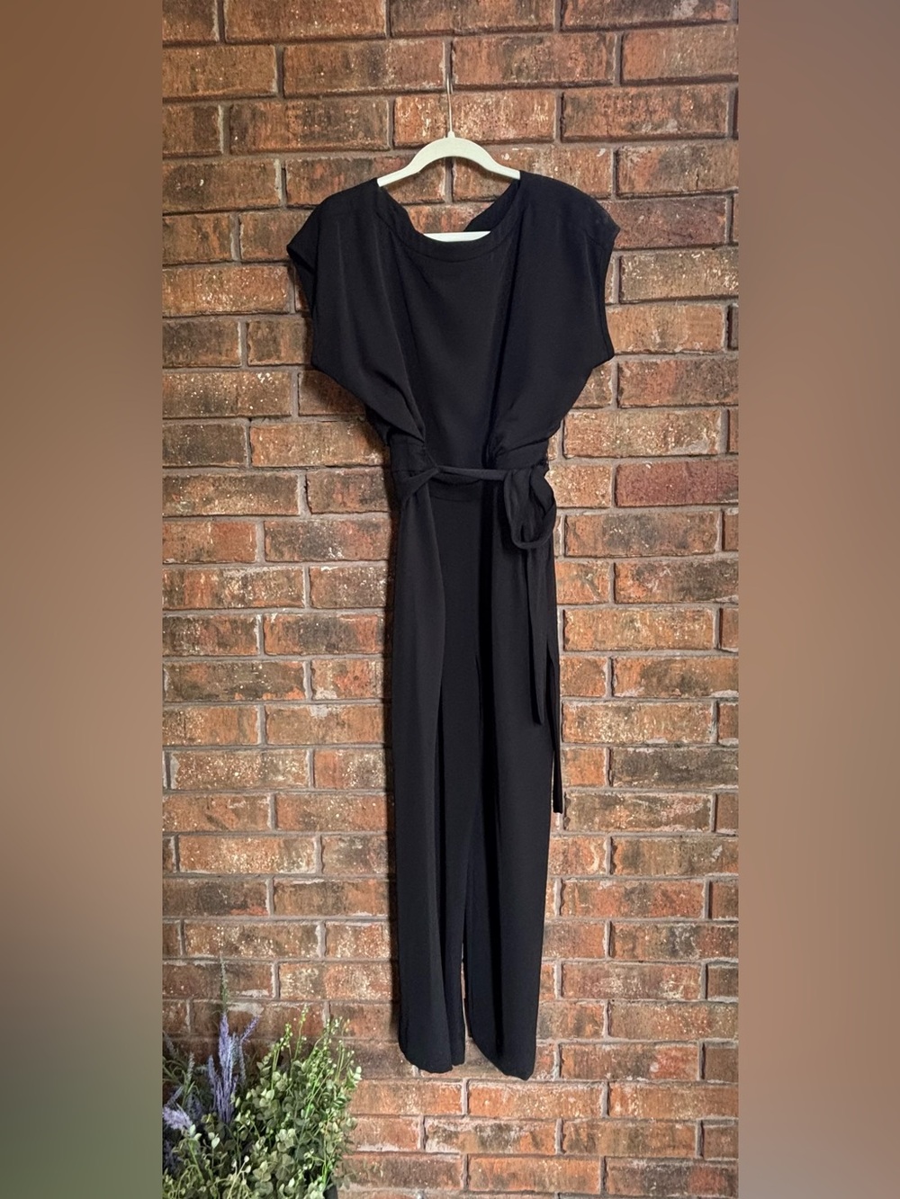 Eliza J. Black Belted Jumpsuit